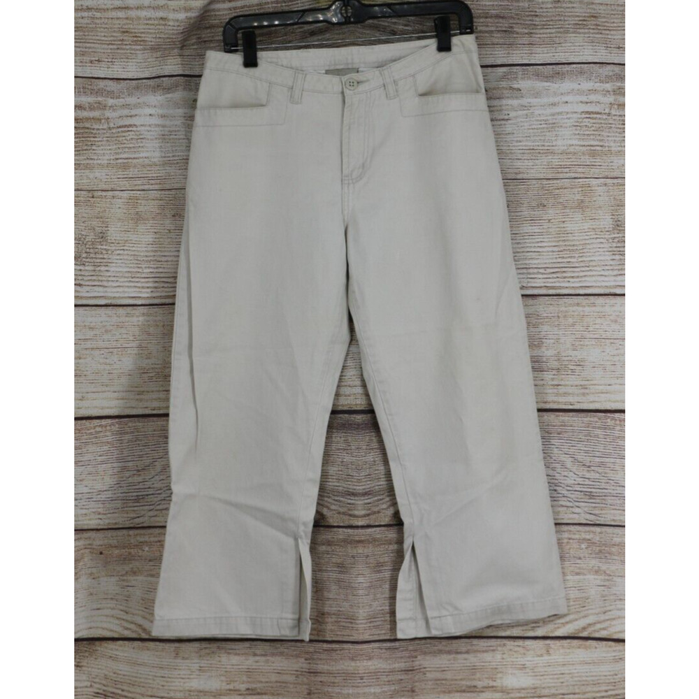 Y2K BKLE Buckle Khakis Womens Size 29 Mid Rise Cropped Wide Leg Pants Beige